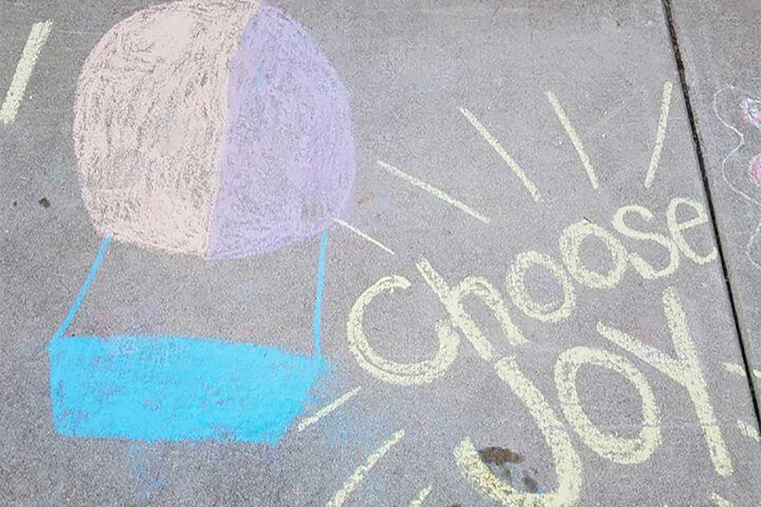 choose joy sidewalk chalk