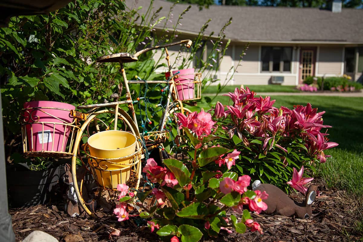 Rose Garden courtyard bike