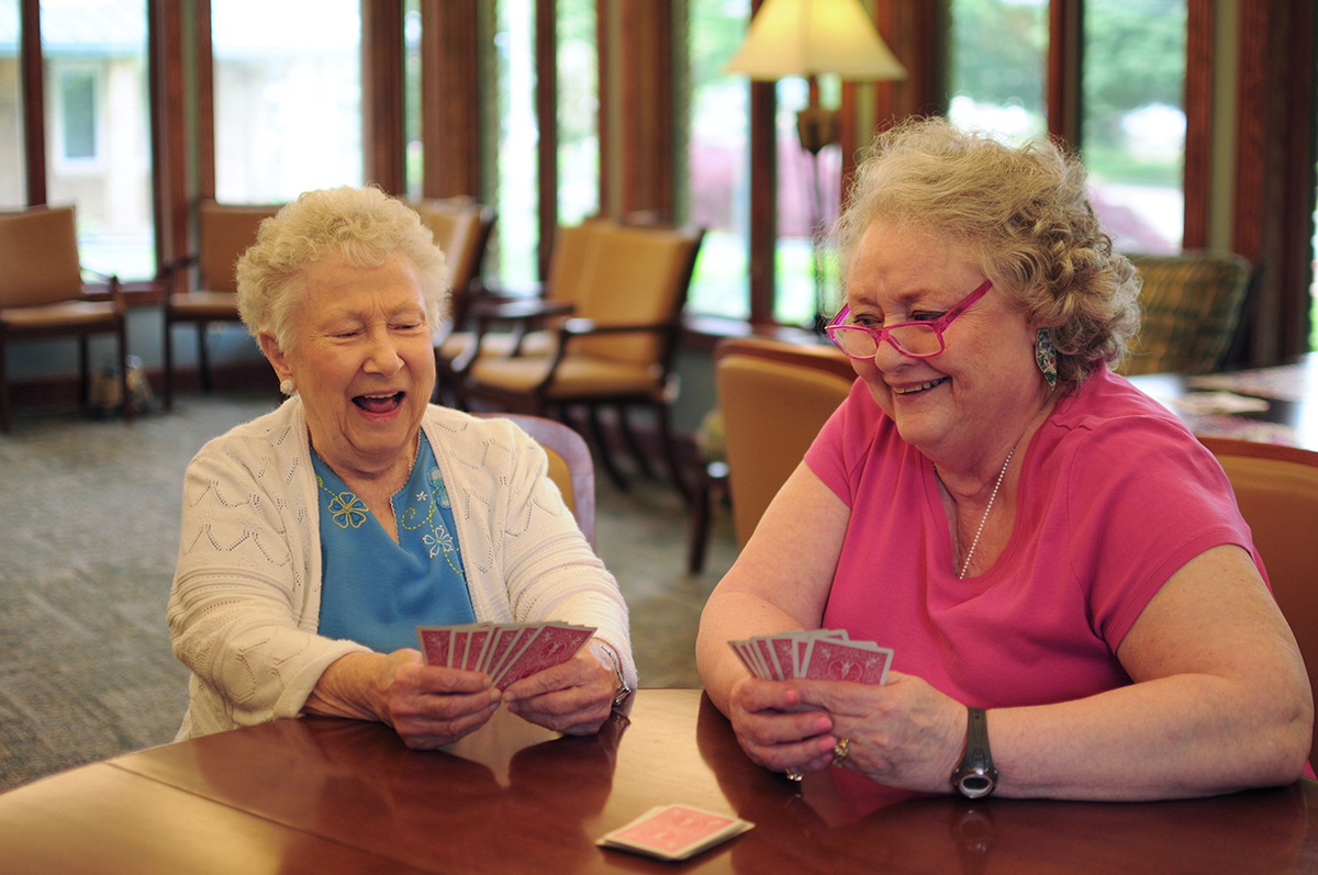 Residents Playing Cards