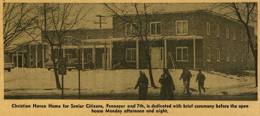 CH Exterior newspaper clipping of the dedication ceremony