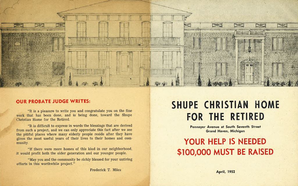 1950s fundraising brochure for Christian Haven Home